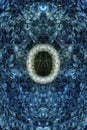 Macro image of a textile material symmetricaly reflected Royalty Free Stock Photo