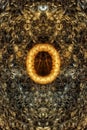 Macro image of a textile material symmetricaly reflected Royalty Free Stock Photo