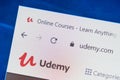 Udemy.com Web Site. Selective focus.