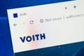 Voith Web Site. Selective focus.