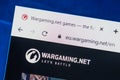Wargaming.net Web Site. Selective focus. Royalty Free Stock Photo