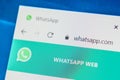 Whatsapp.com Web Site. Selective focus. Royalty Free Stock Photo