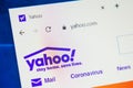 Yahoo.com Web Site. Selective focus. Royalty Free Stock Photo