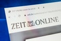 Zeit.de Web Site. Selective focus. Royalty Free Stock Photo