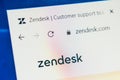 Zendesk.com Web Site. Selective focus.