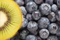 Macro Kiwi and Blueberries