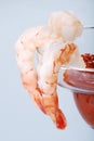 Macro Large Shrimp Cocktail With Sauce Royalty Free Stock Photo