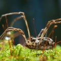 Spider in moss Royalty Free Stock Photo