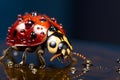 Macro Magic: Ladybug\'s Intricate Beauty Royalty Free Stock Photo