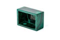 Macro.malachite boxes on white background Royalty Free Stock Photo