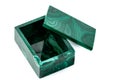Macro.malachite boxes on white background Royalty Free Stock Photo