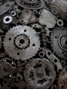 Macro Mechanical Gear Background.