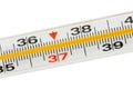 Macro of medical thermometer Royalty Free Stock Photo