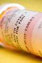 Macro of medication bottle Royalty Free Stock Photo