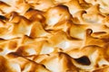 Macro meringue citrus pie Royalty Free Stock Photo