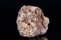Macro mineral stone Albit on black background Royalty Free Stock Photo