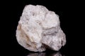 Macro mineral stone Albit on black background Royalty Free Stock Photo