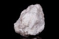 Macro mineral stone Albit on black background Royalty Free Stock Photo