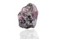 Macro mineral stone Alexandrite on a white background