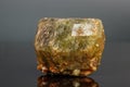 Macro mineral stone Andradite on a black background Royalty Free Stock Photo