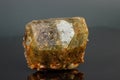 Macro mineral stone Andradite on a black background Royalty Free Stock Photo