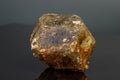 Macro mineral stone Andradite on a black background Royalty Free Stock Photo