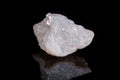 macro mineral stone angel aura quartz crystal on a black background Royalty Free Stock Photo