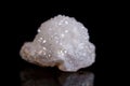 macro mineral stone angel aura quartz crystal on a black background Royalty Free Stock Photo