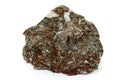 Macro mineral stone astrophyllite white background