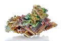 Macro mineral stone bismuth on a white background Royalty Free Stock Photo