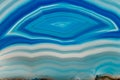 Macro mineral stone Blue Agate breed a white background Royalty Free Stock Photo