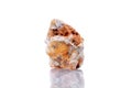 Macro mineral stone Cerussite on a white background Royalty Free Stock Photo