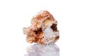 Macro mineral stone Cerussite on a white background Royalty Free Stock Photo