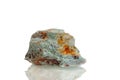 Macro mineral stone Cuprum on a white background Royalty Free Stock Photo
