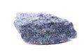 Macro mineral stone Dumortierite on white background Royalty Free Stock Photo