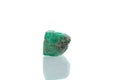 Macro mineral stone emerald on a white background Royalty Free Stock Photo