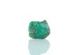 Macro mineral stone emerald on a white background Royalty Free Stock Photo