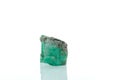 Macro mineral stone emerald on a white background Royalty Free Stock Photo