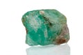 Macro mineral stone emerald on a white background Royalty Free Stock Photo