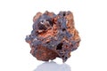 Macro mineral stone Goethite on a white background Royalty Free Stock Photo