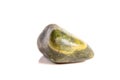 Macro mineral stone jasper on a white background