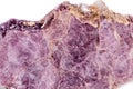 Macro mineral stone lepidolite on white background Royalty Free Stock Photo