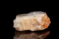 Macro mineral stone Moonstone a black background Royalty Free Stock Photo