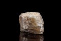 Macro mineral stone Moonstone a black background Royalty Free Stock Photo