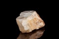 Macro mineral stone Moonstone a black background Royalty Free Stock Photo