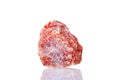 Macro mineral stone orange calcite on a white background Royalty Free Stock Photo