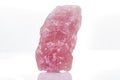 Macro mineral stone rose quartz on a white background Royalty Free Stock Photo