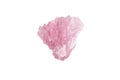 Macro mineral stone Rose quartz on white background Royalty Free Stock Photo