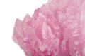 Macro mineral stone Rose quartz on white background Royalty Free Stock Photo