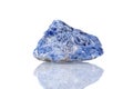 Macro mineral stone Sodalite on a white background Royalty Free Stock Photo